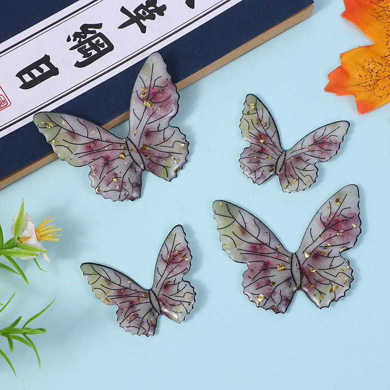 Wholesale  10pcs Shaped Butterfly Epoxy DIY Handmade Jewelry Accessories Earrings